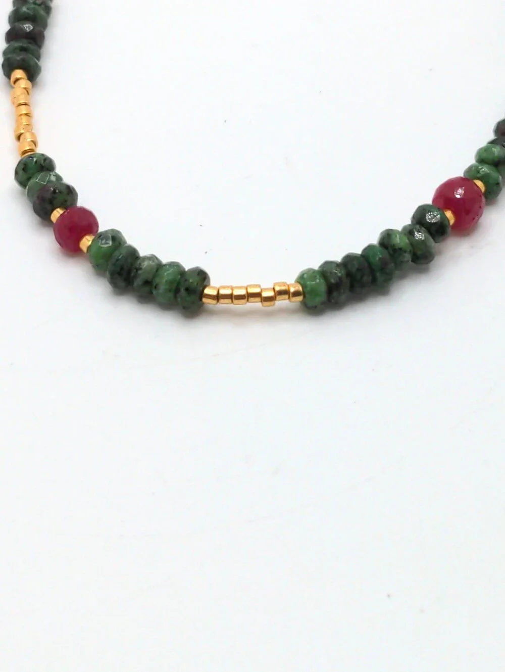 381MIDALANE Ruby Gemstone Choker